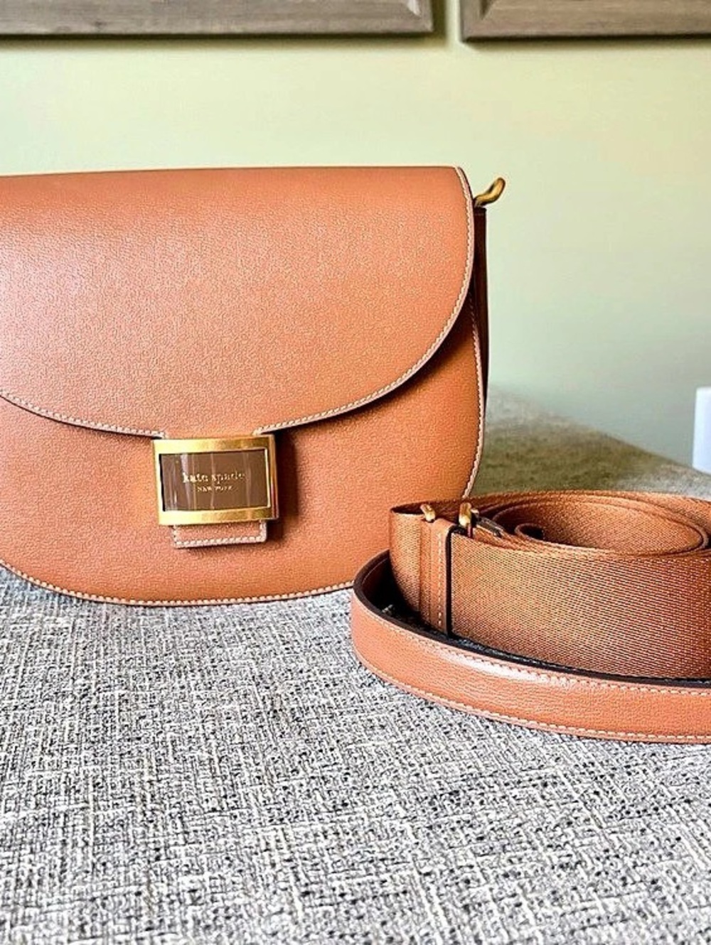 Kate Spade Brown Leather-Look Crossbody Bag